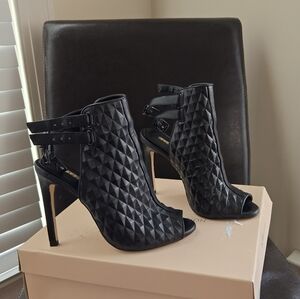 BCBGeneration "Comet" peep toe booties